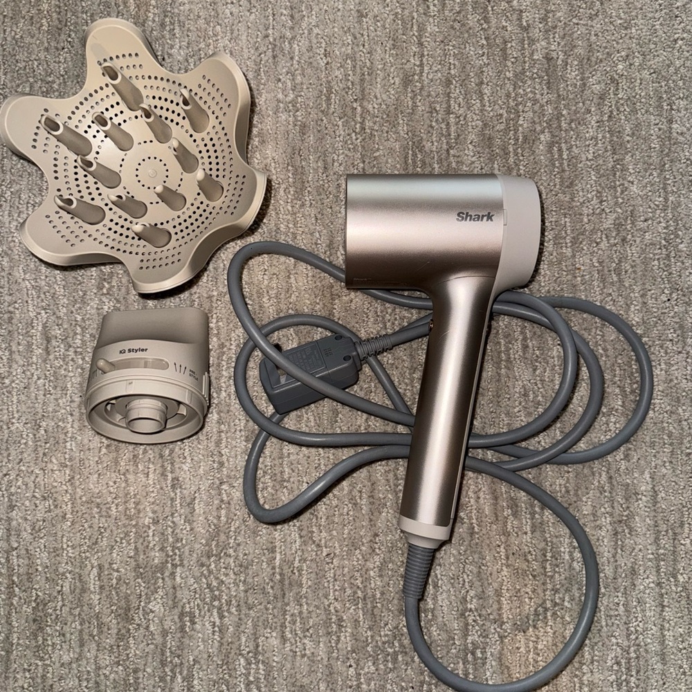 Shark Hair Dryer with Attachments - Silver